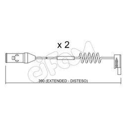 Výstražný kontakt opotrebenia brzdového obloženia CIFAM SU.167K