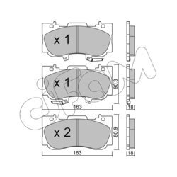 Sada brzdových platničiek kotúčovej brzdy CIFAM 822-1183-0