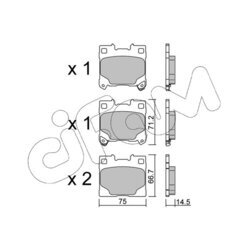 Sada brzdových platničiek kotúčovej brzdy CIFAM 822-1289-0