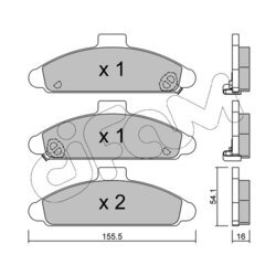 Sada brzdových platničiek kotúčovej brzdy CIFAM 822-723-0
