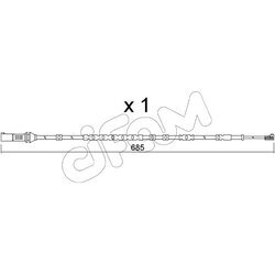 Výstražný kontakt opotrebenia brzdového obloženia CIFAM SU.370