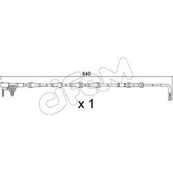 Výstražný kontakt opotrebenia brzdového obloženia CIFAM SU.383
