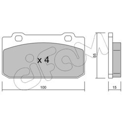 Sada brzdových platničiek kotúčovej brzdy CIFAM 822-040-0