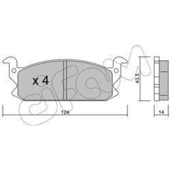 Sada brzdových platničiek kotúčovej brzdy CIFAM 822-380-0
