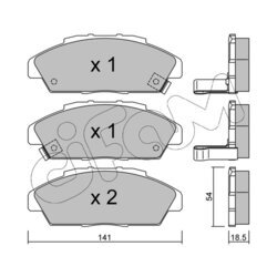 Sada brzdových platničiek kotúčovej brzdy CIFAM 822-385-0 - obr. 1