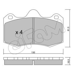 Sada brzdových platničiek kotúčovej brzdy CIFAM 822-392-0