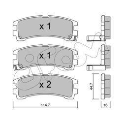 Sada brzdových platničiek kotúčovej brzdy CIFAM 822-408-0