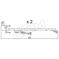 Výstražný kontakt opotrebenia brzdového obloženia CIFAM SU.184K