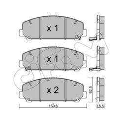 Sada brzdových platničiek kotúčovej brzdy CIFAM 822-1046-0