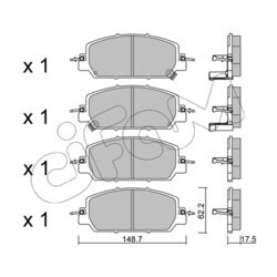 Sada brzdových platničiek kotúčovej brzdy CIFAM 822-1153-0