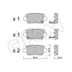 Sada brzdových platničiek kotúčovej brzdy CIFAM 822-1240-0