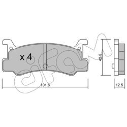Sada brzdových platničiek kotúčovej brzdy CIFAM 822-389-0