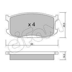 Sada brzdových platničiek kotúčovej brzdy CIFAM 822-467-0