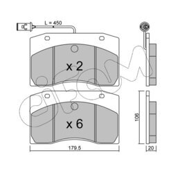 Sada brzdových platničiek kotúčovej brzdy CIFAM 822-649-0