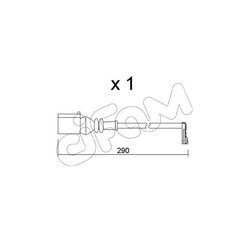 Výstražný kontakt opotrebenia brzdového obloženia CIFAM SU.365