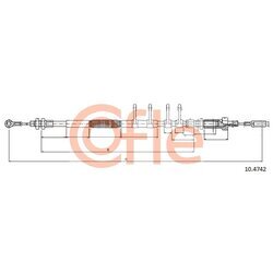 Ťažné lanko parkovacej brzdy COFLE 10.4742