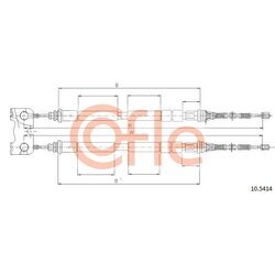 Ťažné lanko parkovacej brzdy COFLE 10.5414