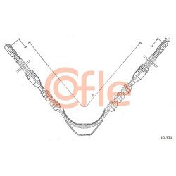 Ťažné lanko parkovacej brzdy COFLE 10.571