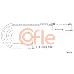 Ťažné lanko parkovacej brzdy COFLE 10.6046