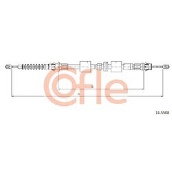 Ťažné lanko parkovacej brzdy COFLE 11.5508