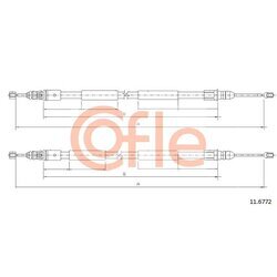 Ťažné lanko parkovacej brzdy COFLE 11.6772
