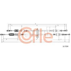 Lanko ručnej prevodovky COFLE 12.7250
