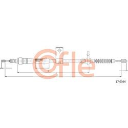 Ťažné lanko parkovacej brzdy COFLE 17.0364