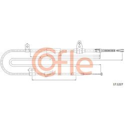 Ťažné lanko parkovacej brzdy COFLE 17.1227