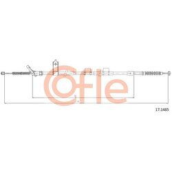 Ťažné lanko parkovacej brzdy COFLE 17.1485
