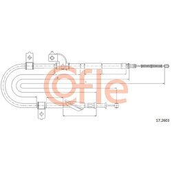Ťažné lanko parkovacej brzdy COFLE 17.2603