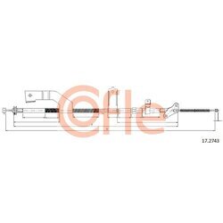 Ťažné lanko parkovacej brzdy COFLE 17.2743