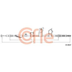 Ťažné lanko parkovacej brzdy COFLE 17.4117