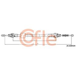 Ťažné lanko parkovacej brzdy COFLE 20.160B504
