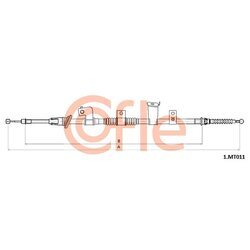 Ťažné lanko parkovacej brzdy COFLE 92.1.MT011