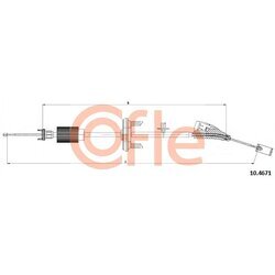 Ťažné lanko parkovacej brzdy COFLE 92.10.4671