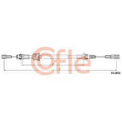 Ťažné lanko parkovacej brzdy COFLE 92.10.6856