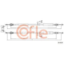 Ťažné lanko parkovacej brzdy COFLE 92.10.8225
