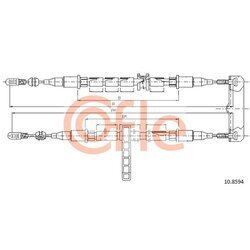 Ťažné lanko parkovacej brzdy COFLE 92.10.8594