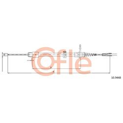 Ťažné lanko parkovacej brzdy COFLE 92.10.9448
