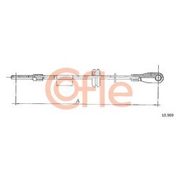 Ťažné lanko parkovacej brzdy COFLE 92.10.969