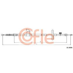 Ťažné lanko parkovacej brzdy COFLE 92.11.5836