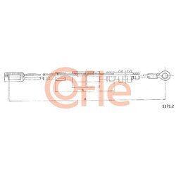 Ťažné lanko parkovacej brzdy COFLE 92.1171.2