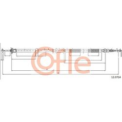 Ťažné lanko parkovacej brzdy COFLE 92.12.0714