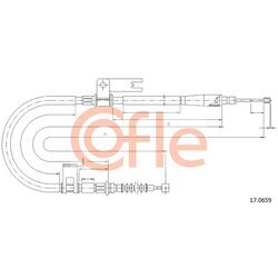 Ťažné lanko parkovacej brzdy COFLE 92.17.0659