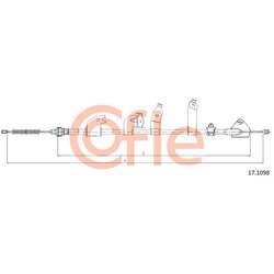 Ťažné lanko parkovacej brzdy COFLE 92.17.1098
