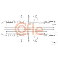 Ťažné lanko parkovacej brzdy COFLE 92.17.3513