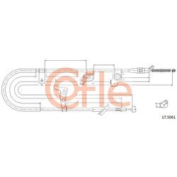 Ťažné lanko parkovacej brzdy COFLE 92.17.5061