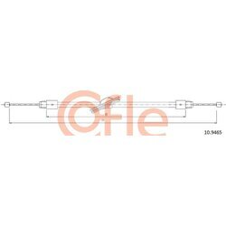 Ťažné lanko parkovacej brzdy COFLE 10.9465