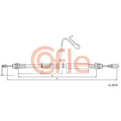 Ťažné lanko parkovacej brzdy COFLE 11.5674