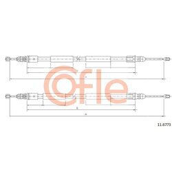 Ťažné lanko parkovacej brzdy COFLE 11.6773